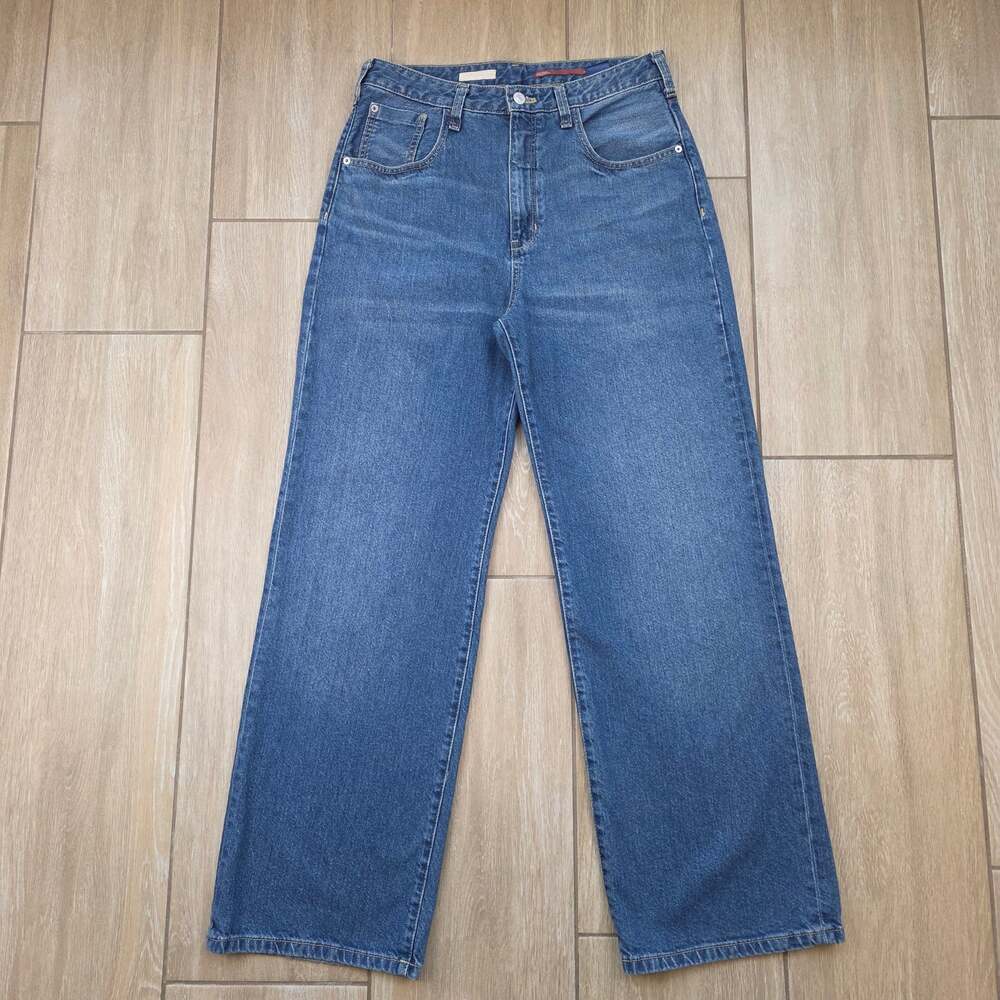 Pilcro The Joey High Rise Straight Leg Jeans Womens 28 Blair Wash Anthropologie